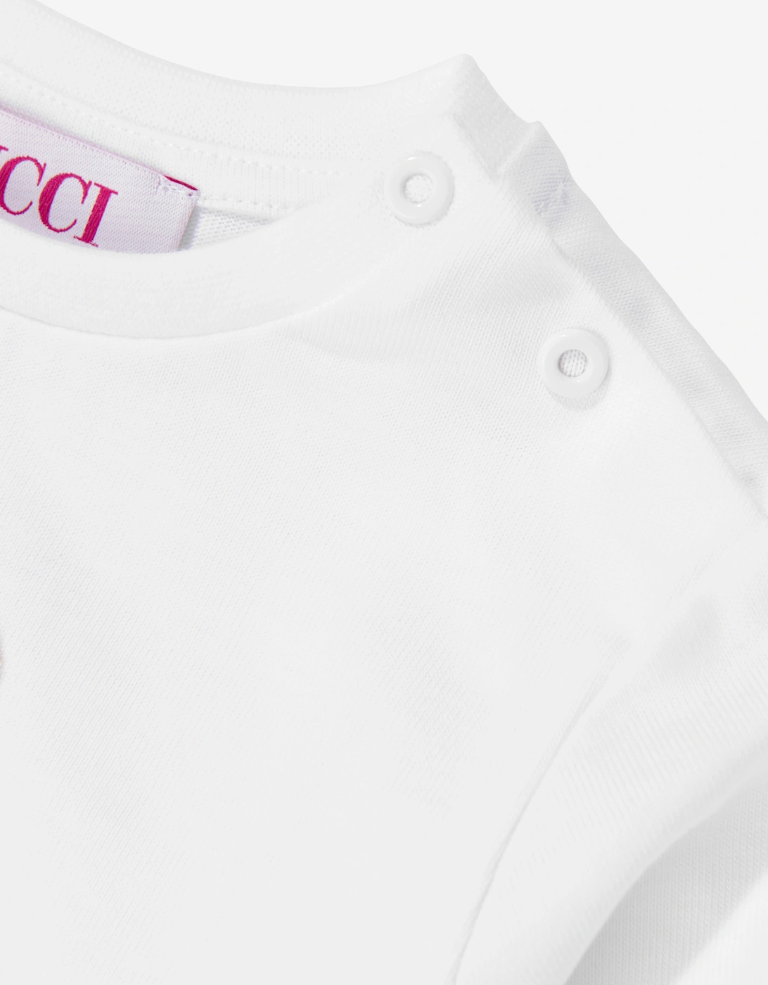 PUCCI Baby Girls Long Sleeve Logo T-Shirt in White