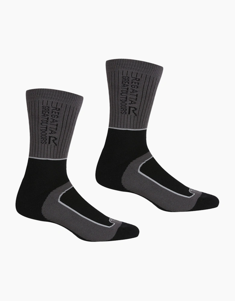 Regatta Womens Samaris 2 Season Two Pack Quickdrying Walking Socks - Steel