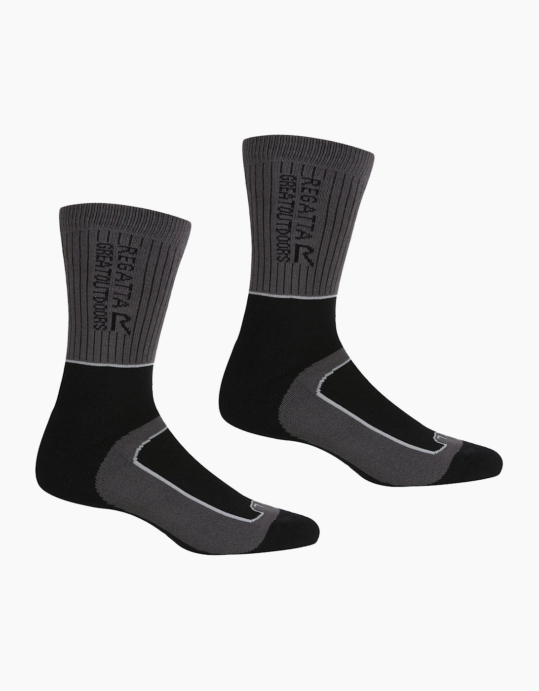 Regatta Womens Samaris 2 Season Two Pack Quickdrying Walking Socks - Steel