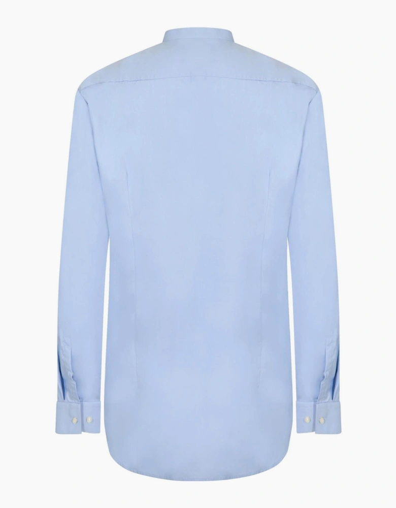 Kaleb Mock Neck Band Collar Long Sleeve Shirt