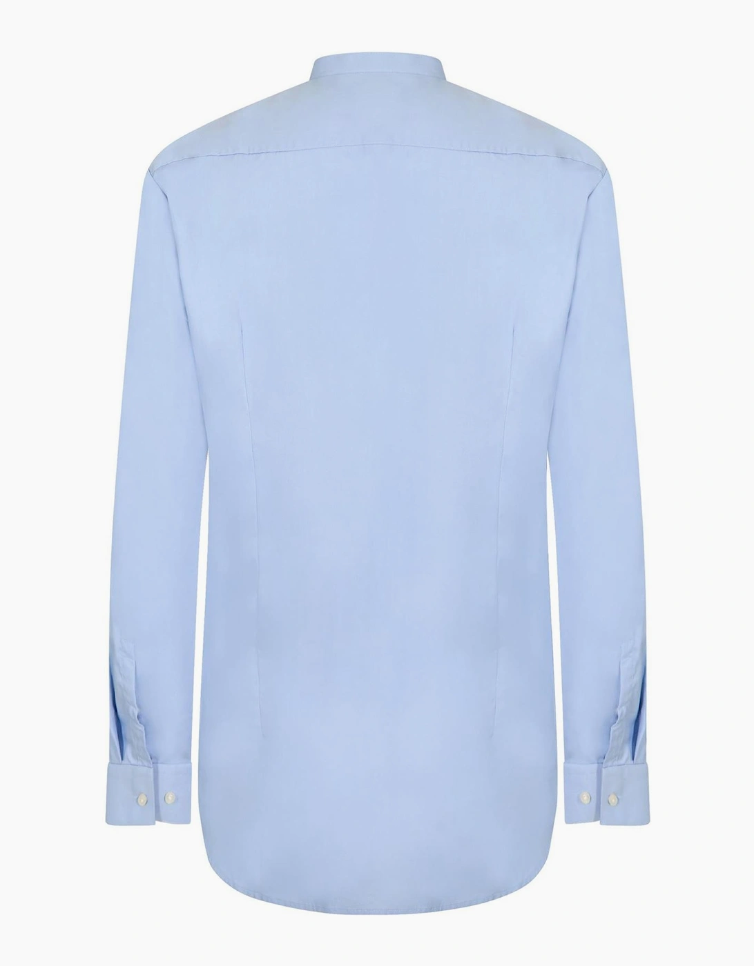 Kaleb Mock Neck Band Collar Long Sleeve Shirt