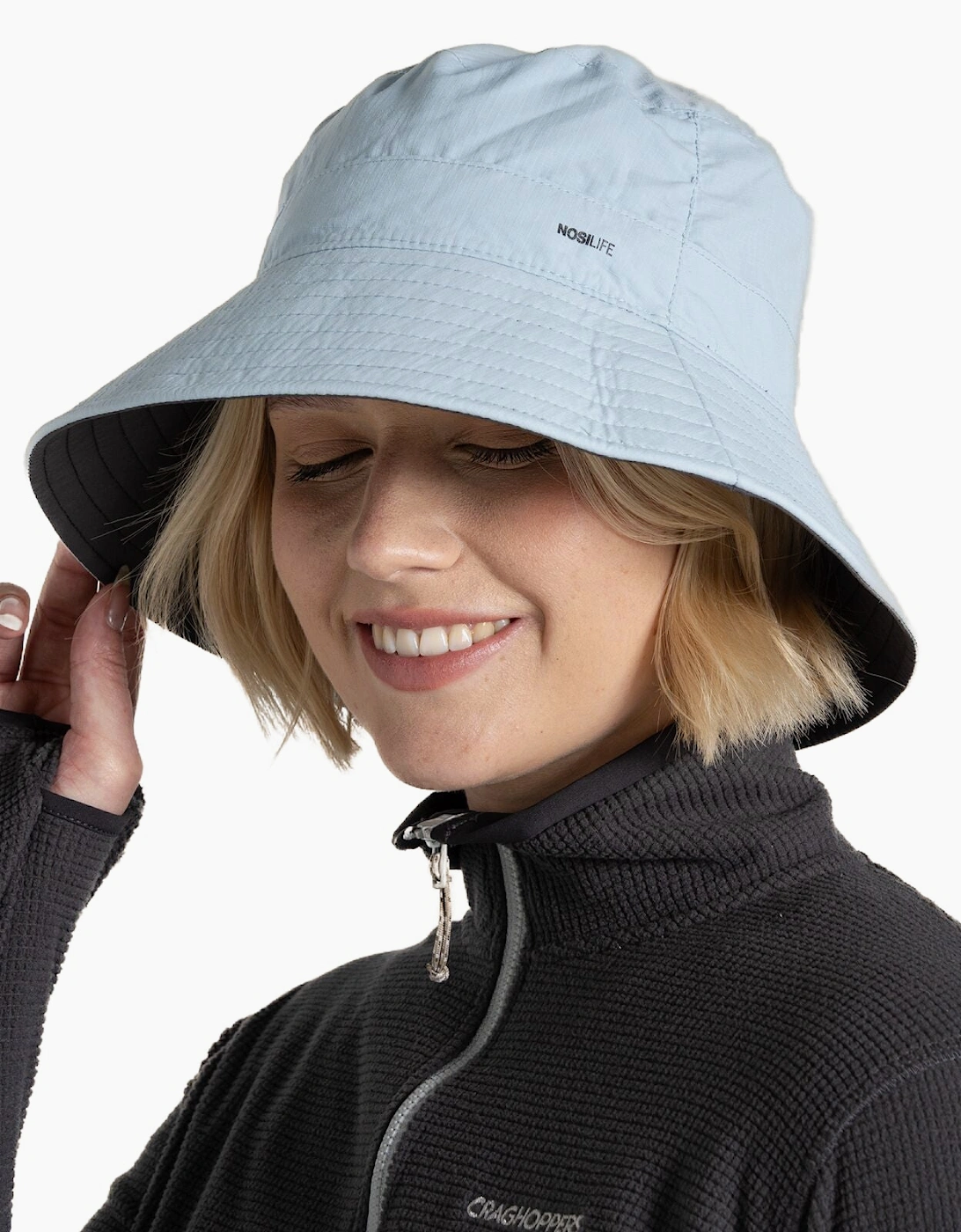 Craghoppers Men's Black Pepper Blue Nosilife Iii Reversible Bucket Hat - Size S/M