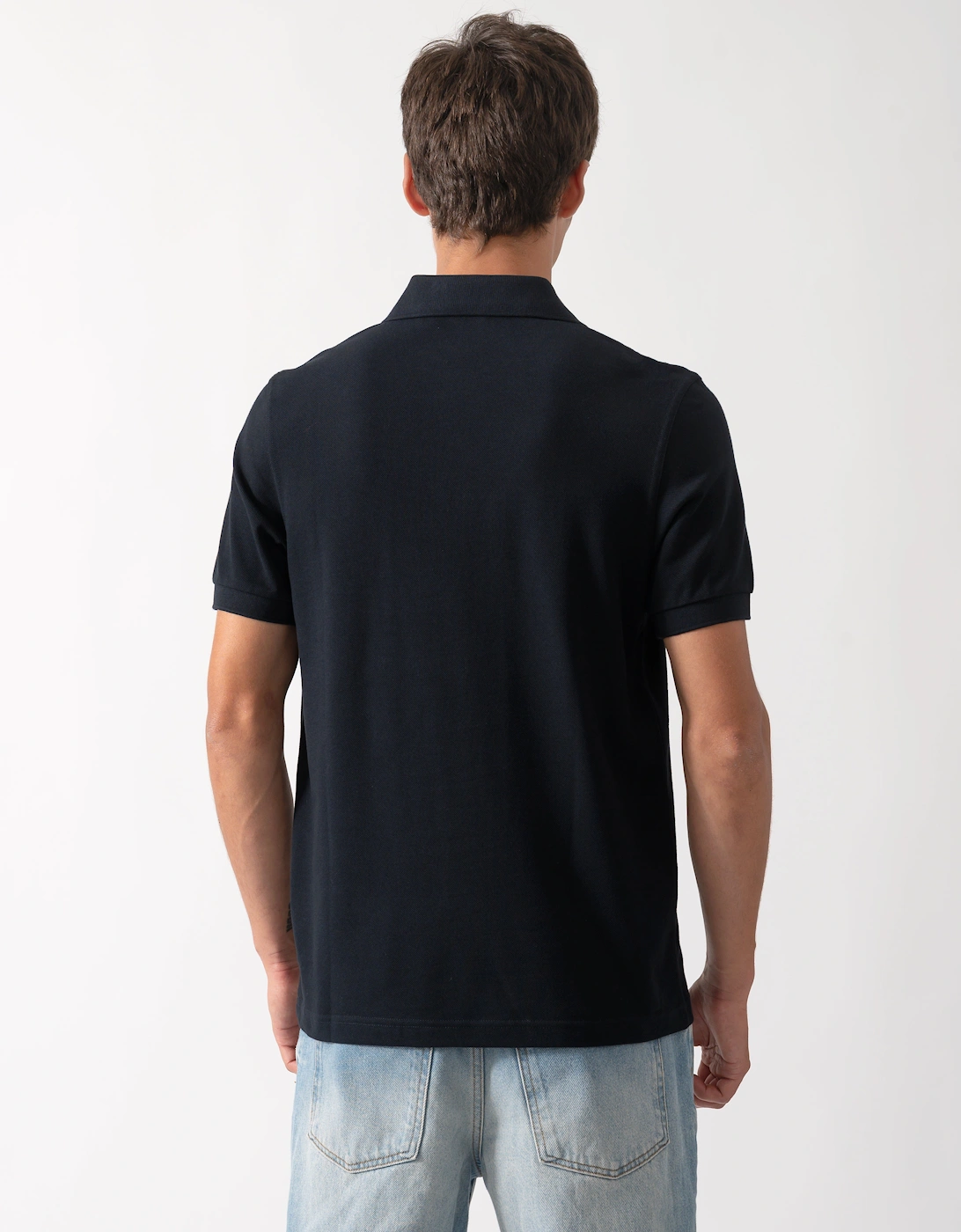 Fred Perry Mens Plain Signature Polo Shirt - Navy/Rich Brown 91C