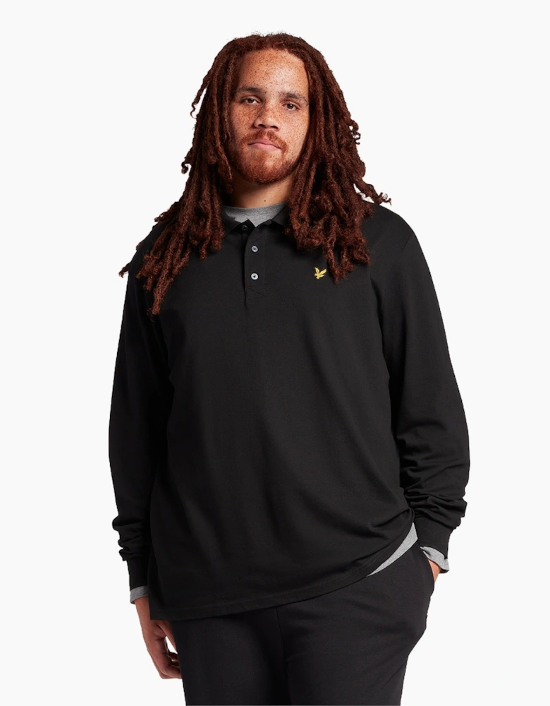 Lyle & Scott Mens Big & Tall Cotton Long Sleeve Polo Shirt