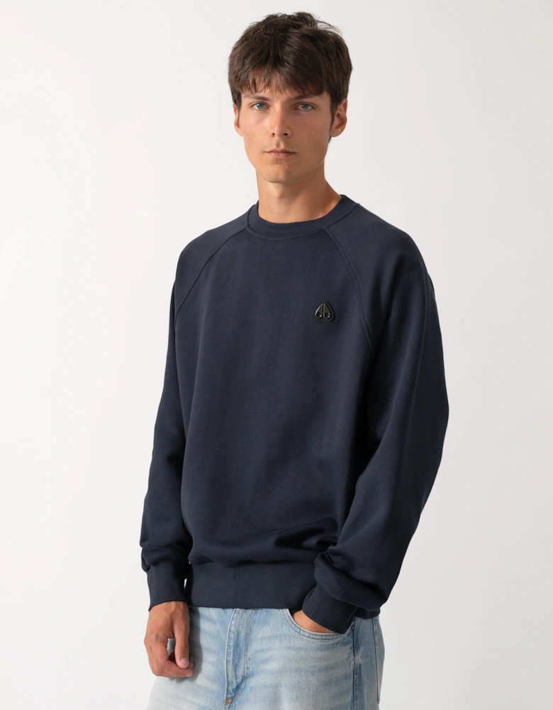Moose Knuckles Mens Yul Crewneck Sweatshirt - Navy 833