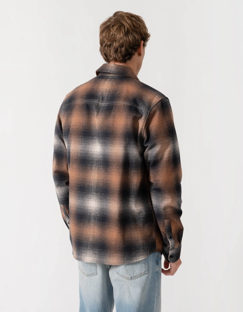 Belstaff Mens Outpost Shirt Brushed Cotton Flannel - Maple Brown