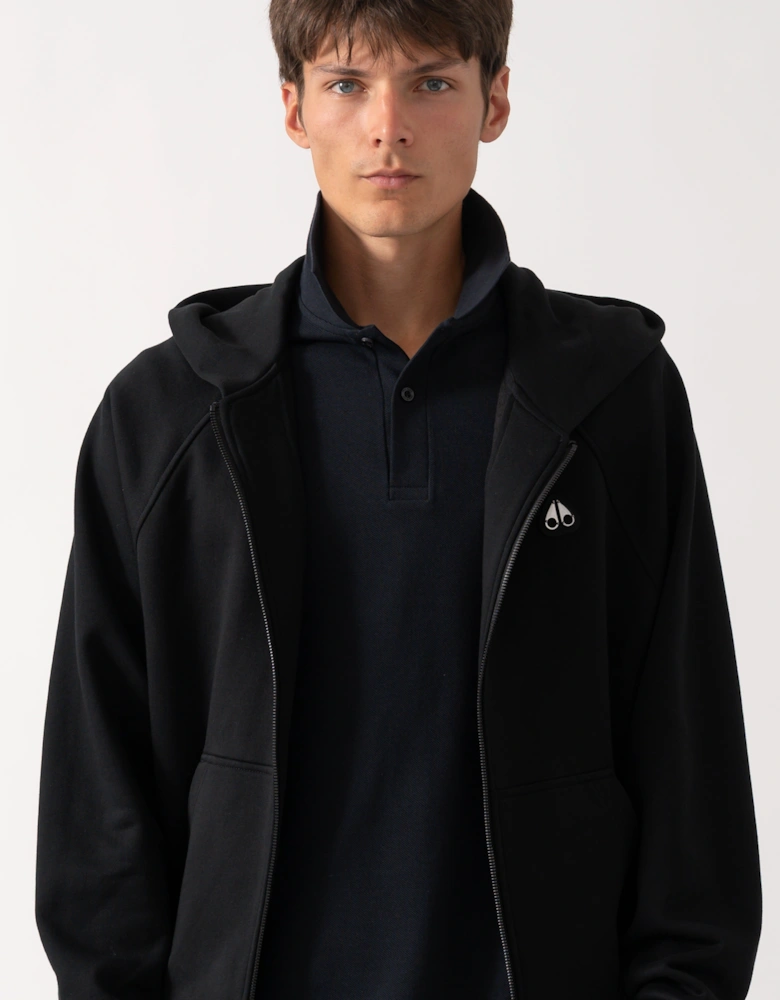 Moose Knuckles Mens Yul Zip Up Hoodie - Black 292
