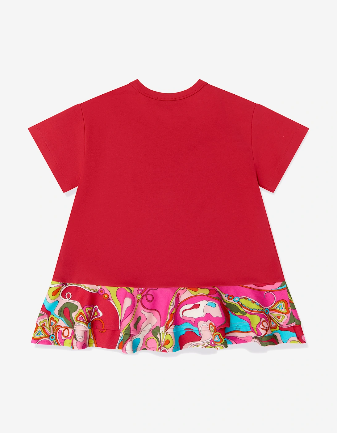 PUCCI Girls Orchidee T-Shirt Dress in Red