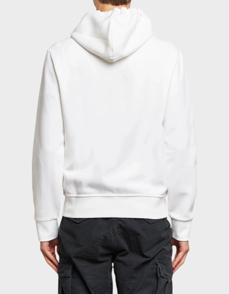 Double Knitted Full-Zip Hoodie White