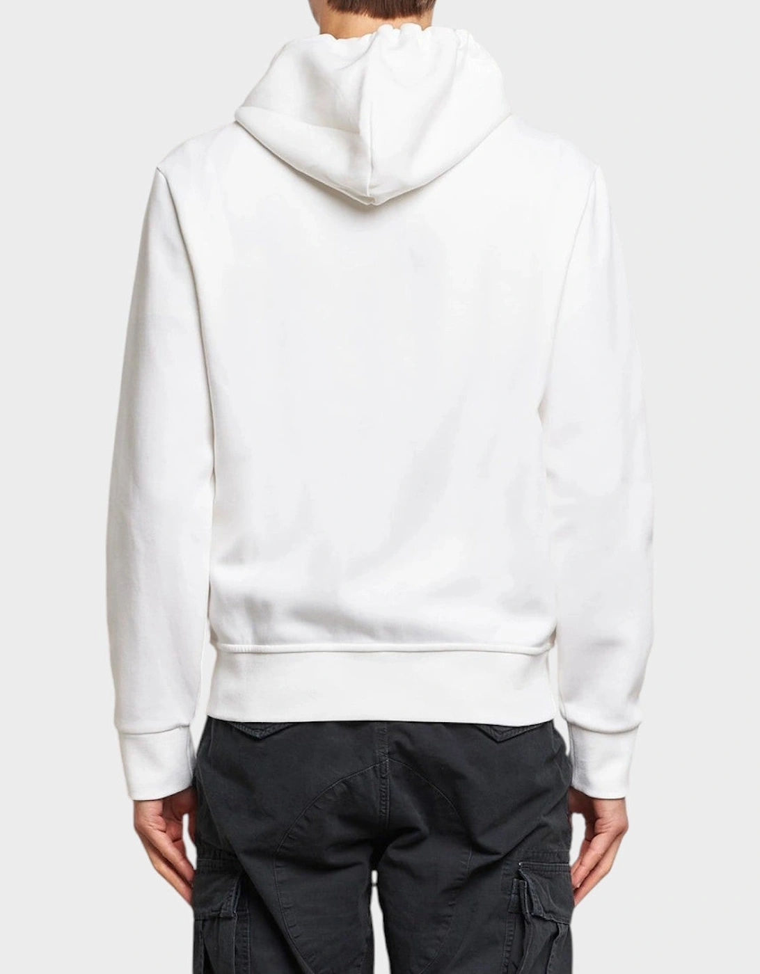 Double Knitted Full-Zip Hoodie White
