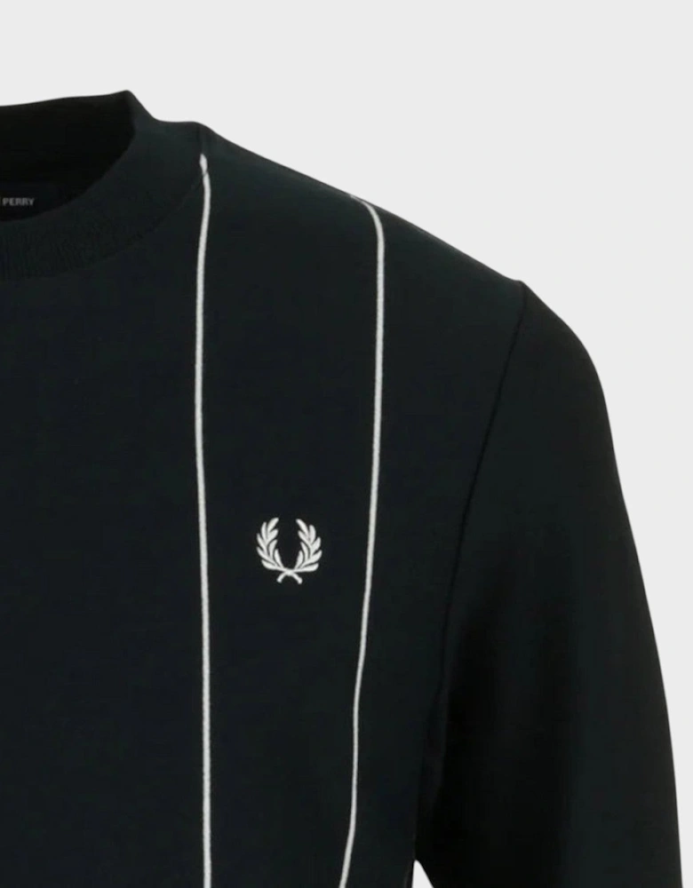 Pinstripe Sweatshirt Navy Blue