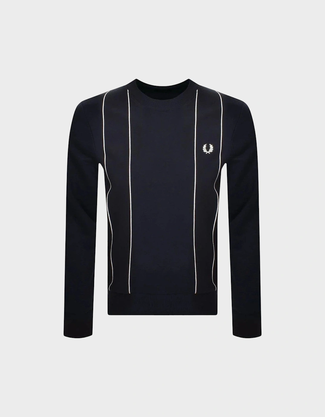 Pinstripe Sweatshirt Navy Blue