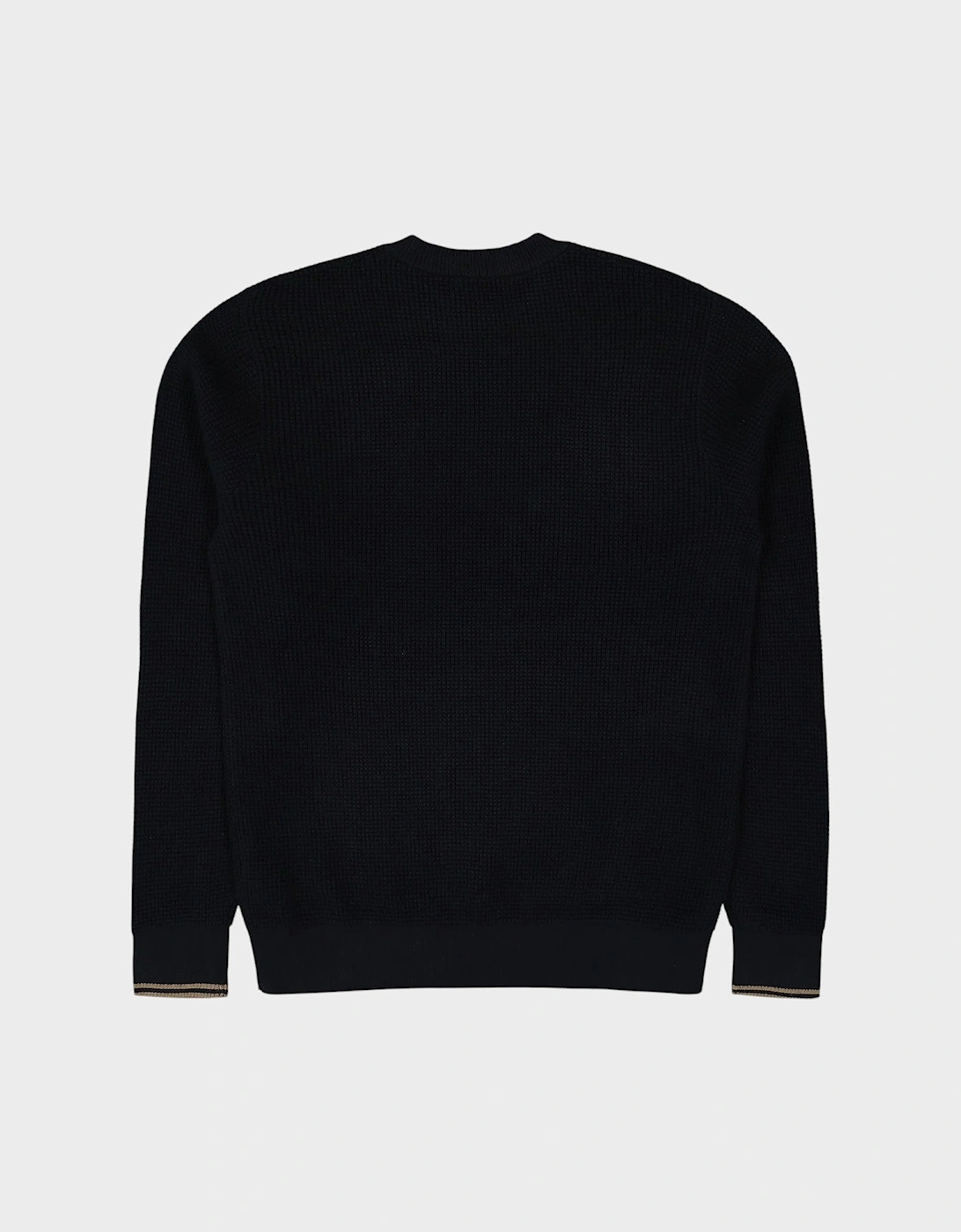 Waffle Stitch Sweater Black