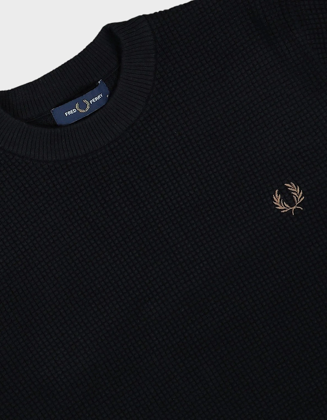 Waffle Stitch Sweater Black