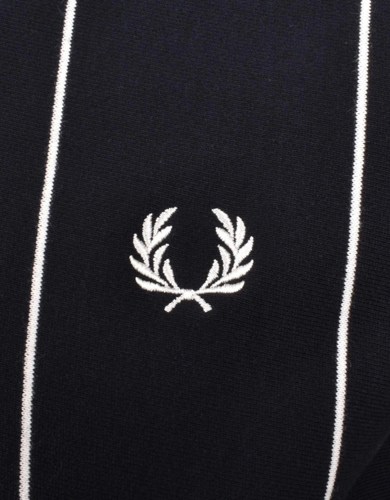 Pinstripe Sweatshirt Navy Blue