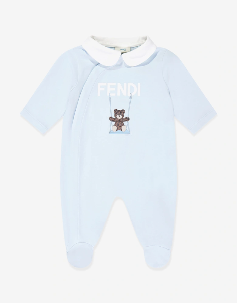 Fendi Baby Boys Babygrow Gift Set in Blue