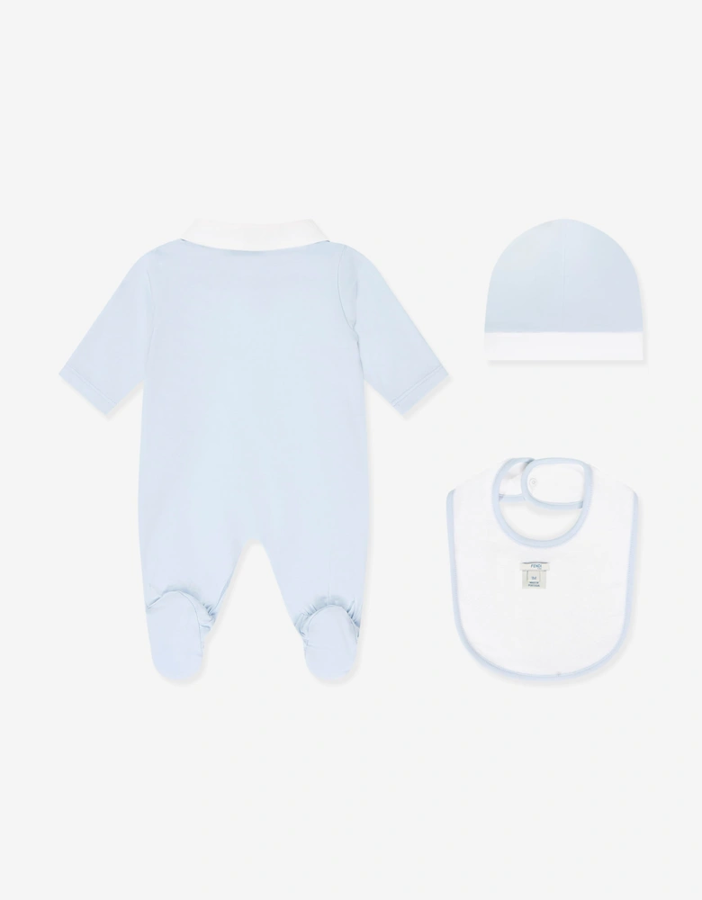 Fendi Baby Boys Babygrow Gift Set in Blue