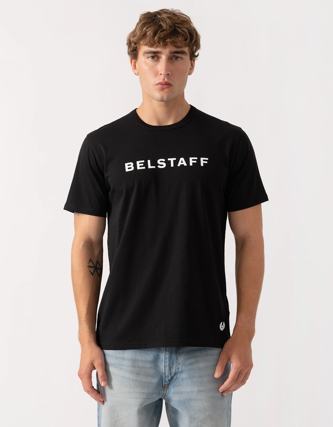 Belstaff Men's Black Logo T-Shirt - Size 40