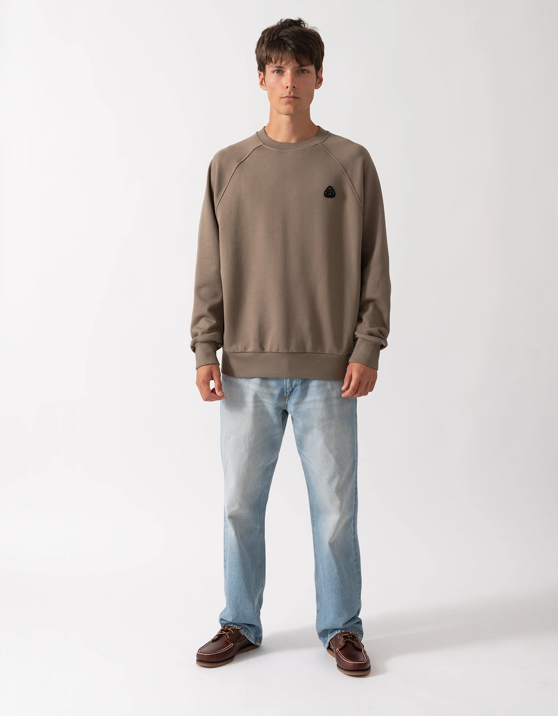 Moose Knuckles Mens Yul Crewneck Sweatshirt - Ashen 1968