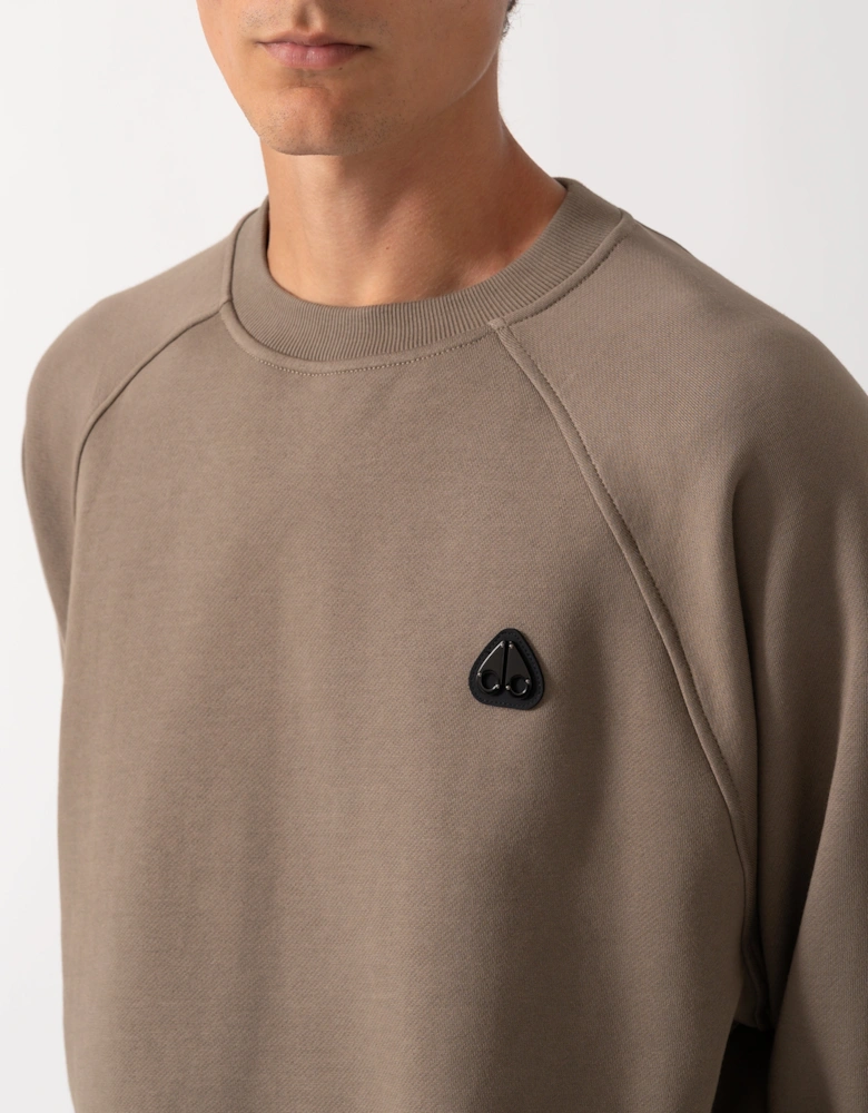 Moose Knuckles Mens Yul Crewneck Sweatshirt - Ashen 1968