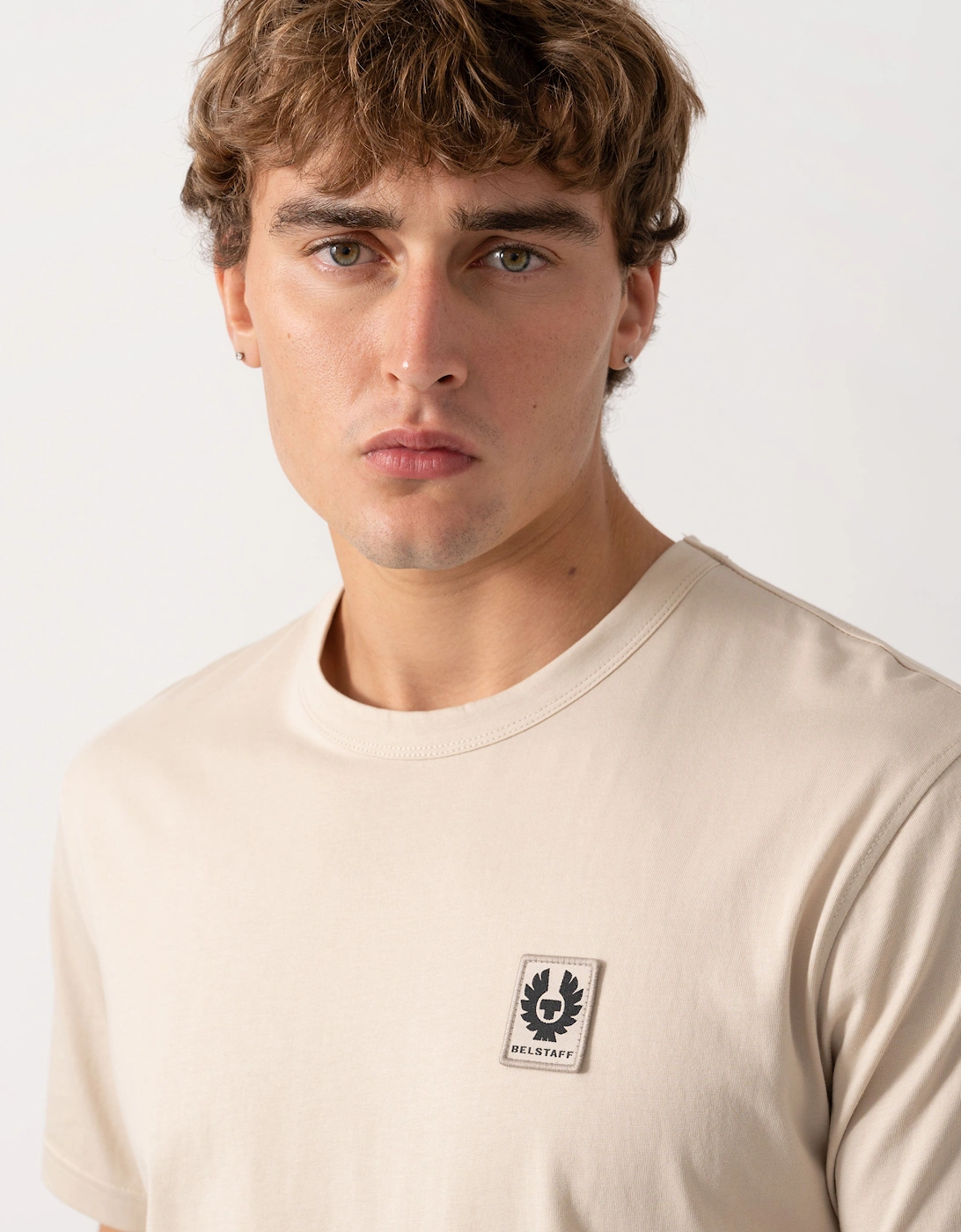 Belstaff Mens Icon Logo T-Shirt - Pale Stone