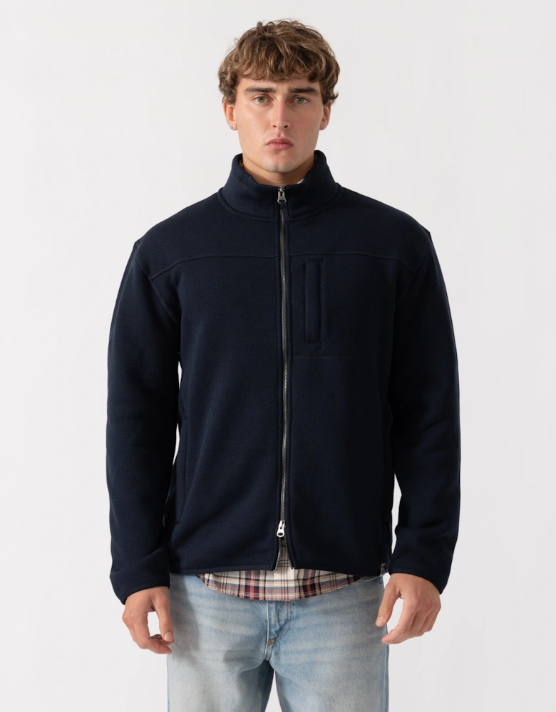 GANT Mens Fleece Jacket - 433 Evening Blue