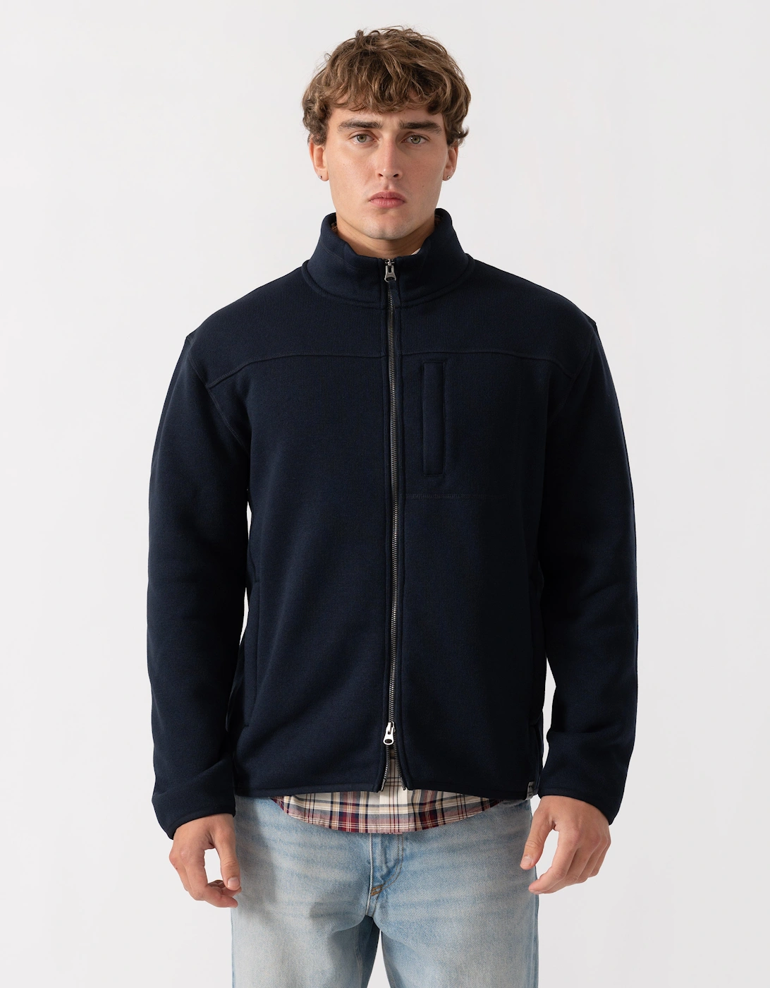 GANT Mens Fleece Jacket - 433 Evening Blue