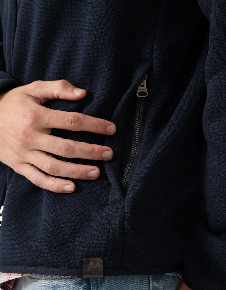 GANT Mens Fleece Jacket - 433 Evening Blue
