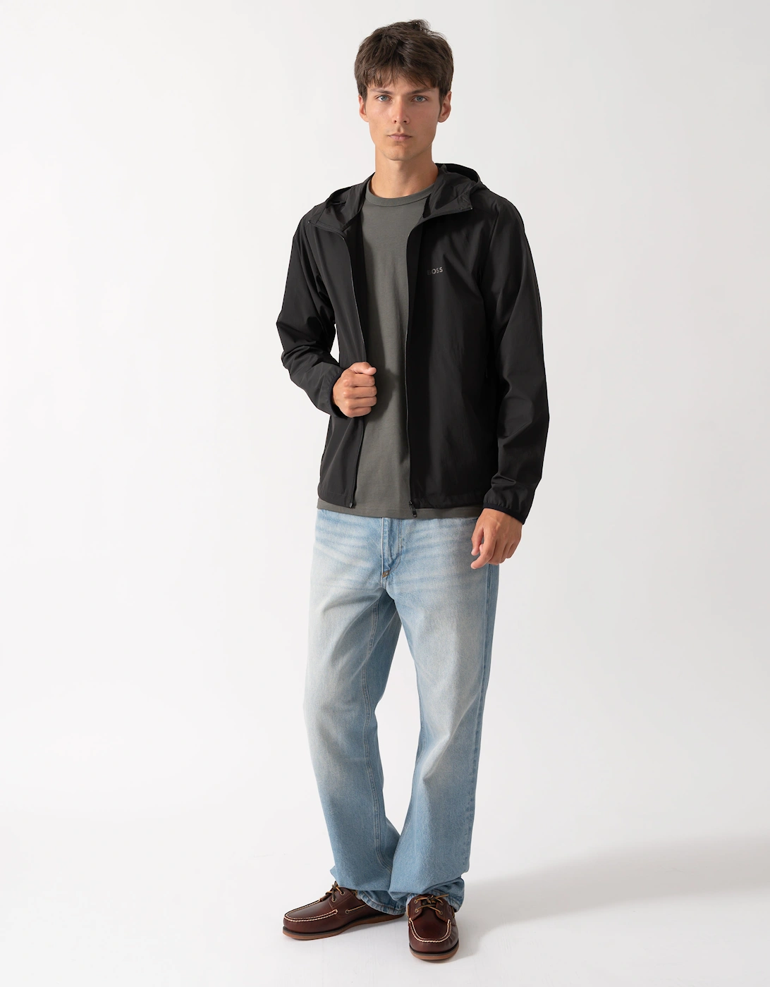 BOSS Green Airynix Mens Hooded Jacket - Black 001