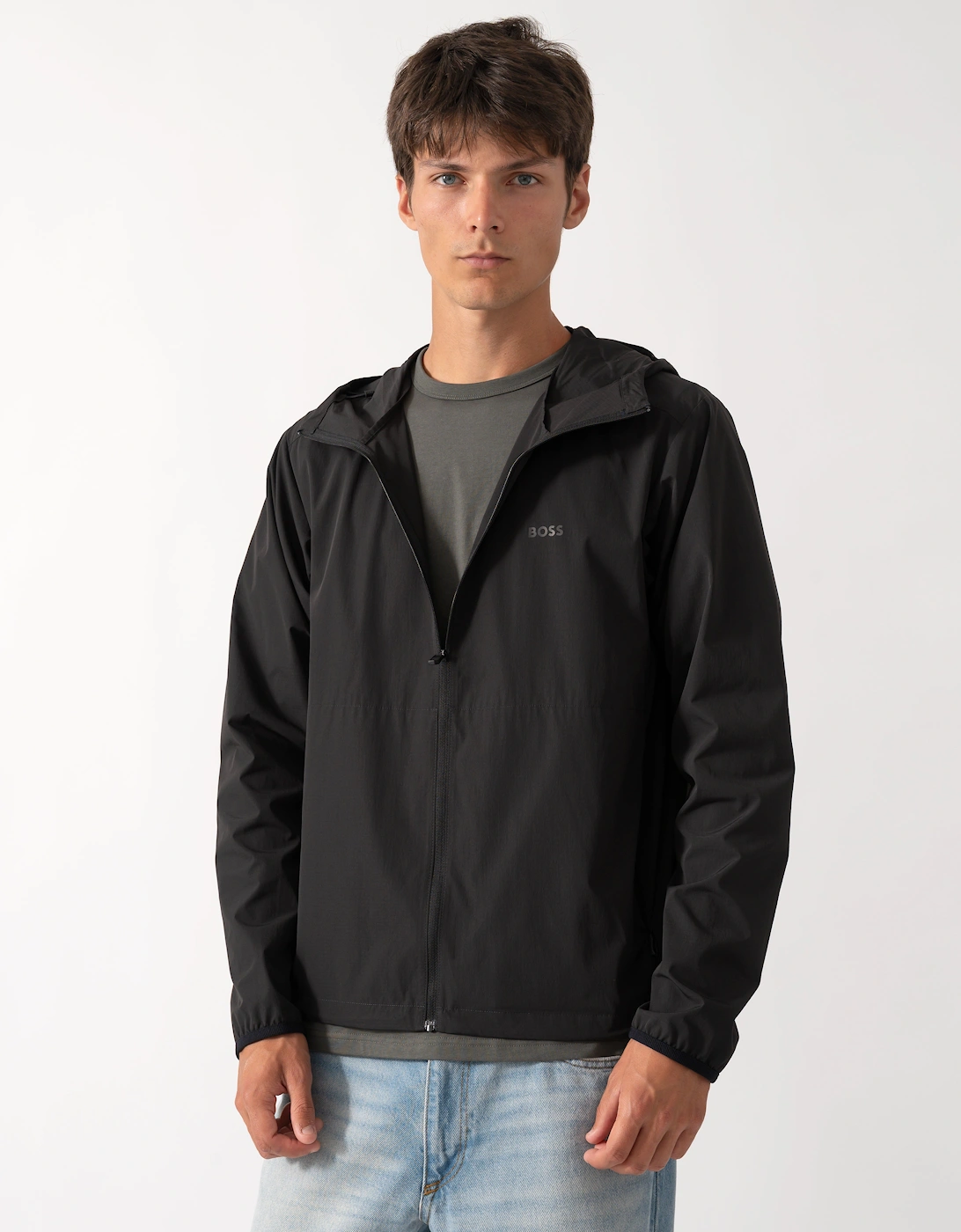 BOSS Green Airynix Mens Hooded Jacket - Black 001