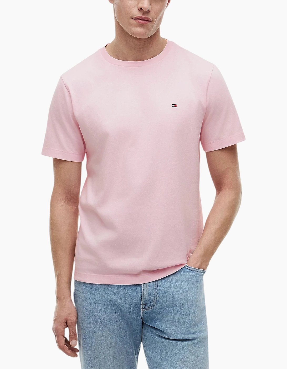 Men's Tommy Hilfiger Mens T Shirts Cotton Top Tee - Pink - Size, 44