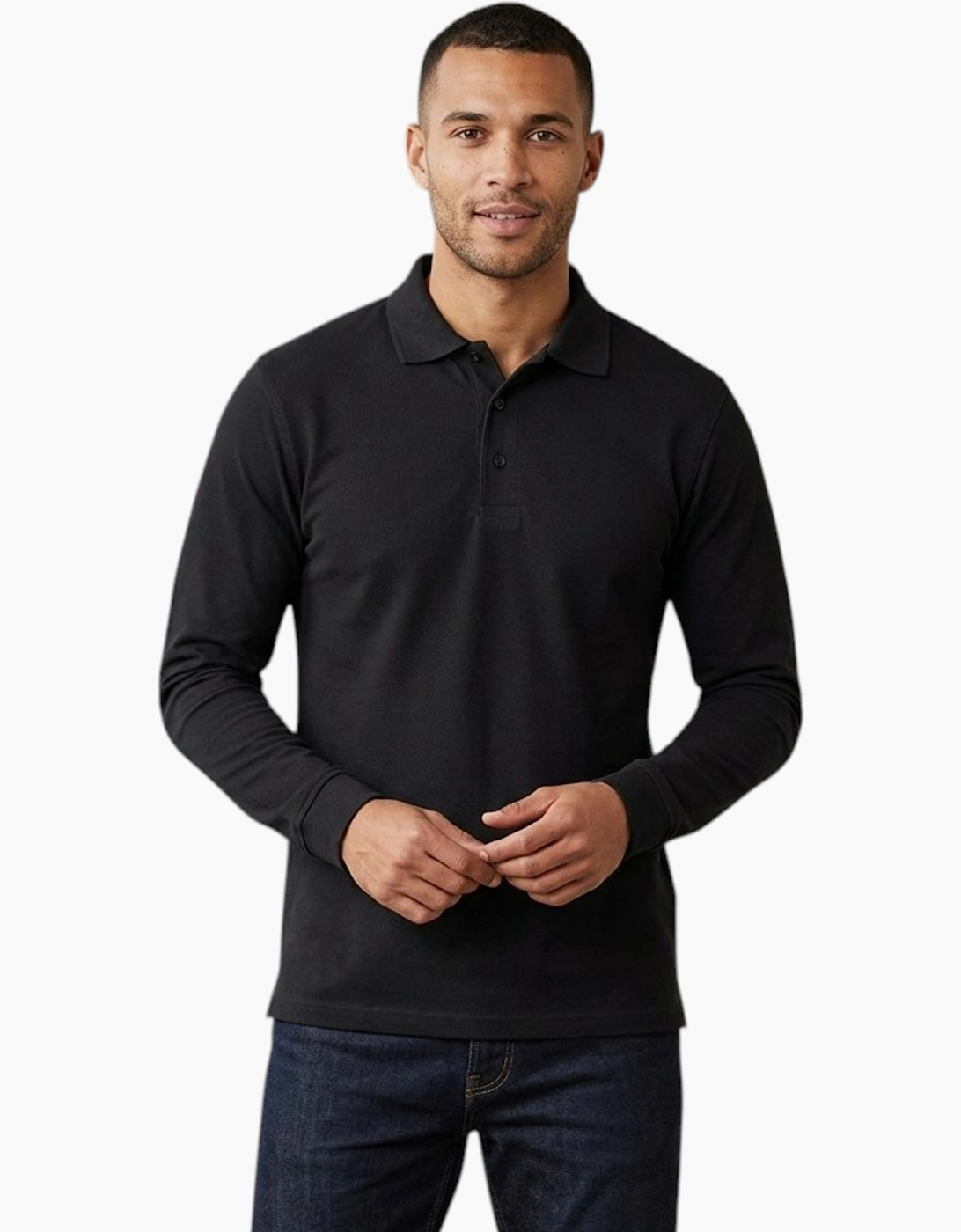B&C MY POLO 210 LSL Mens Polo Shirts Long Sleeve Regular Fit Cotton Casual Tee