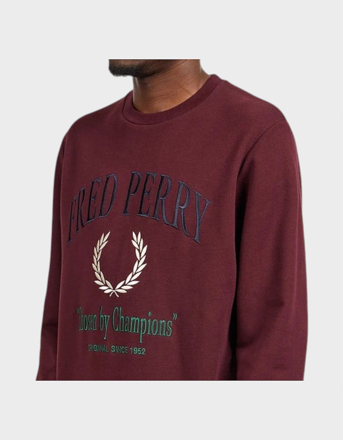 Embroidered Champion Sweatshirt Oxblood