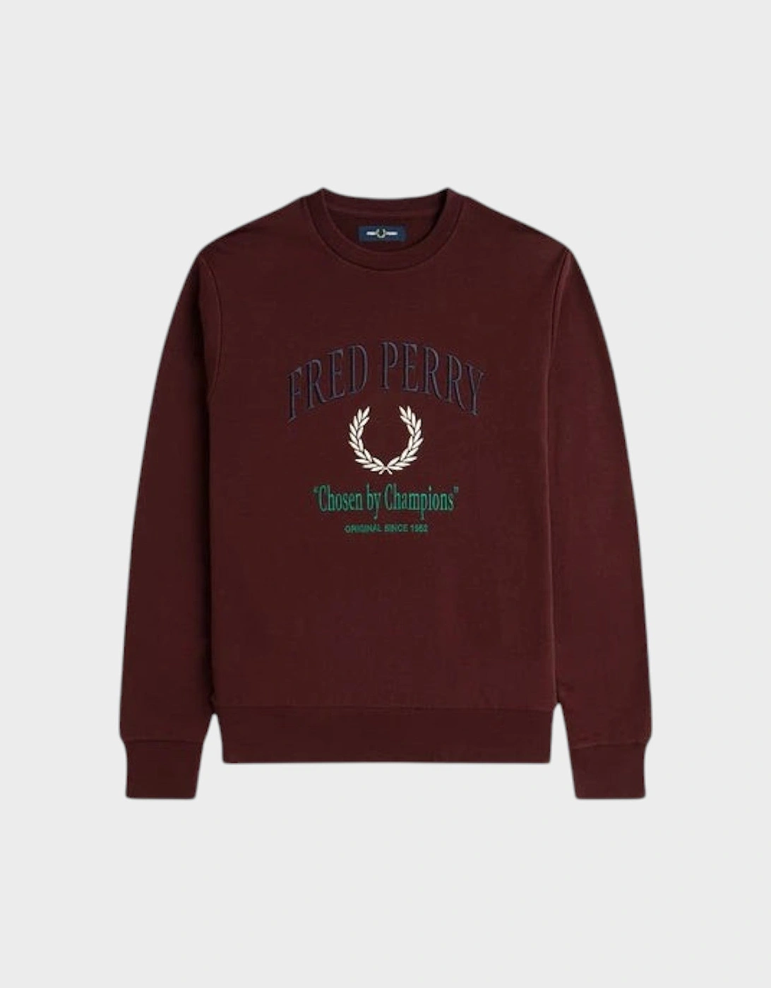 Embroidered Champion Sweatshirt Oxblood