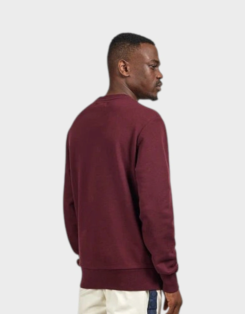 Embroidered Champion Sweatshirt Oxblood