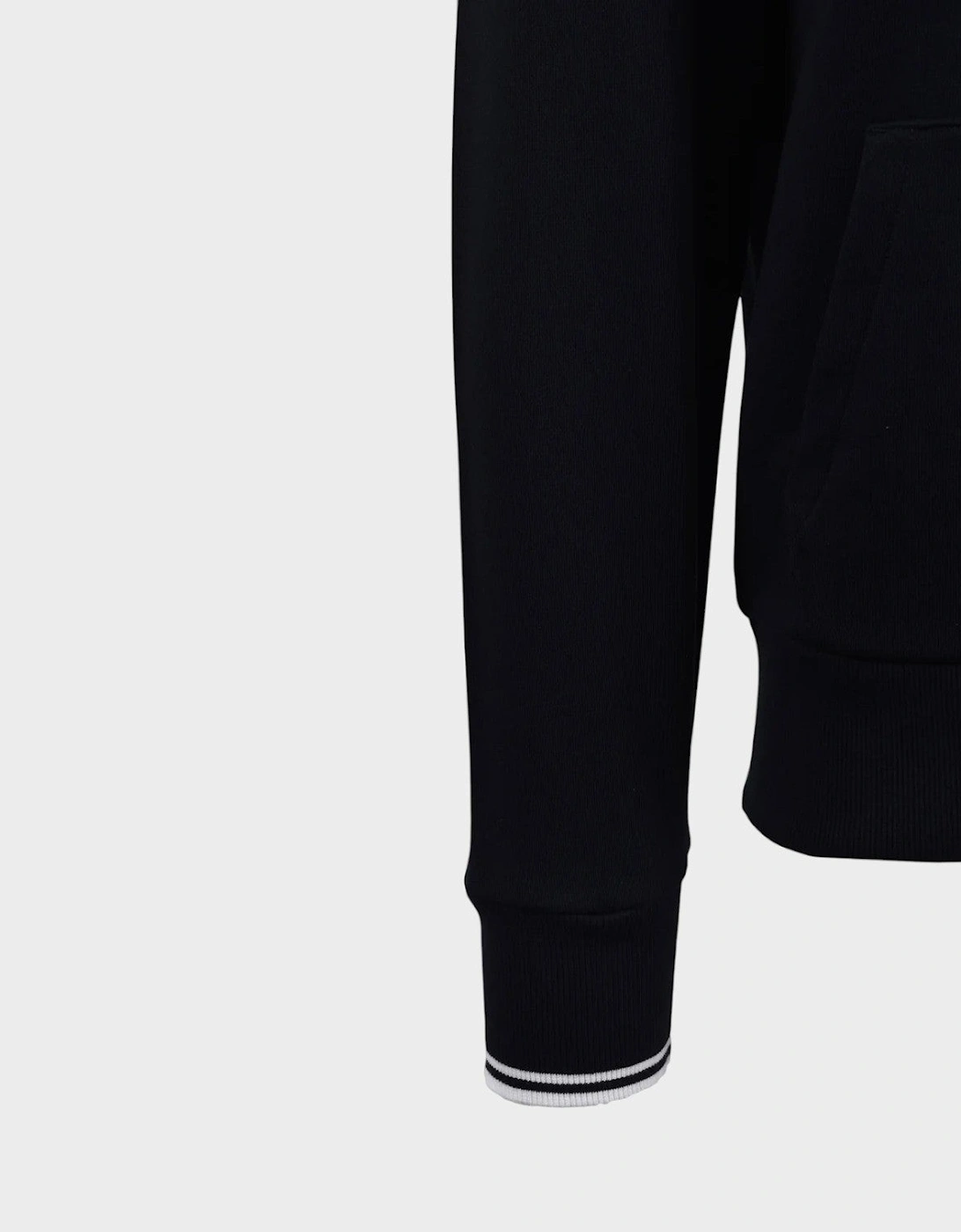 Tipped Hooded Sweatshirt Black
