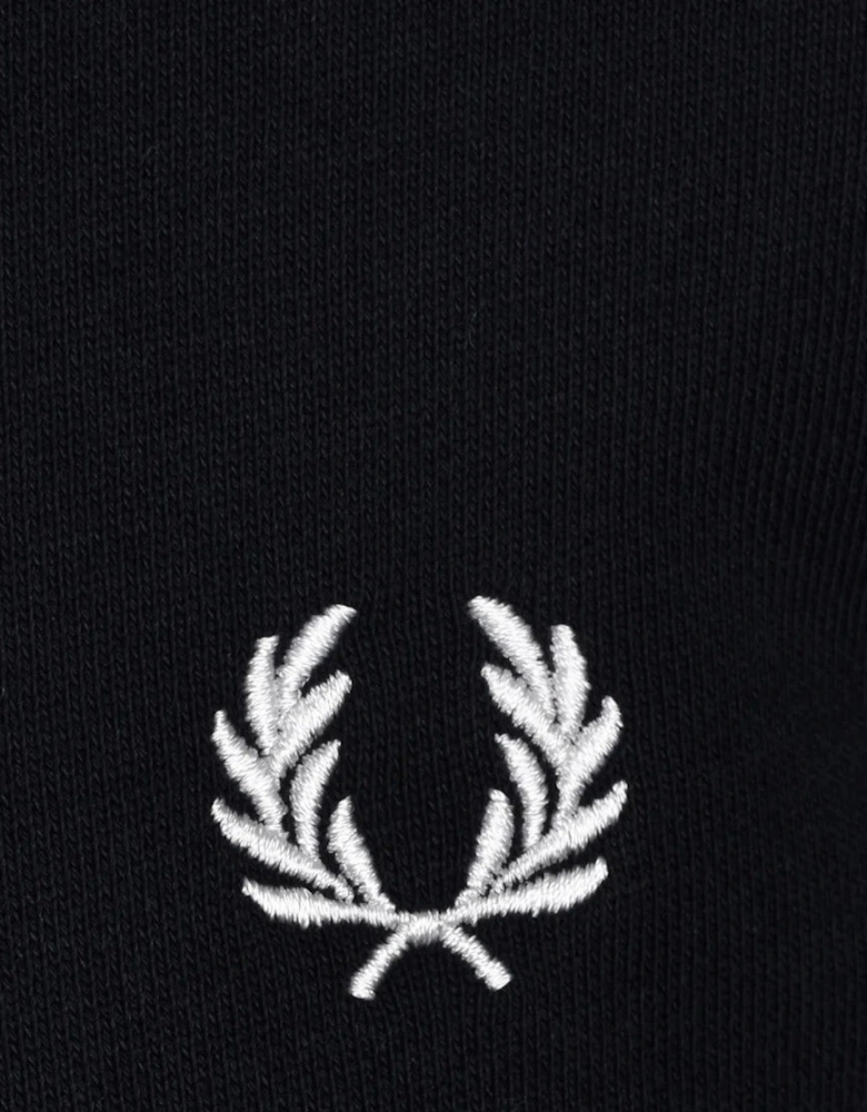 Tipped Hooded Sweatshirt Black