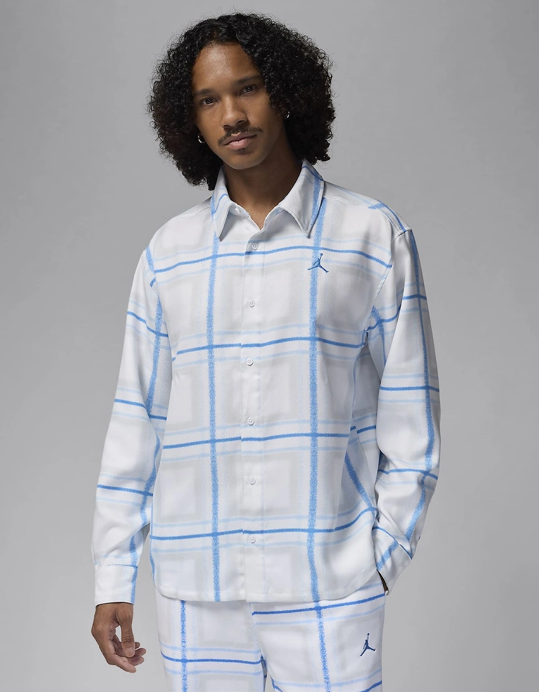 Jordan Essentials Mens Checked Plaid Flannel Shirt