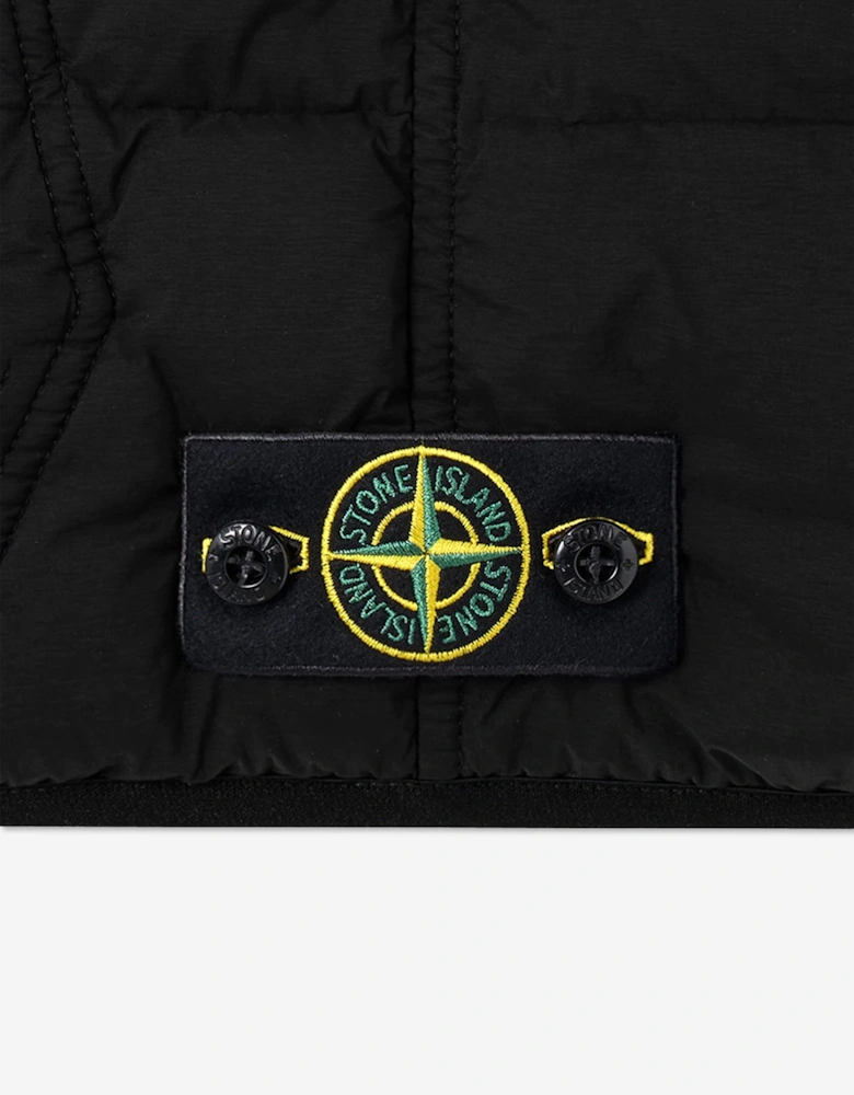 Stone Island Boys Seamless Tunnel Nylon Down Gilet in Black