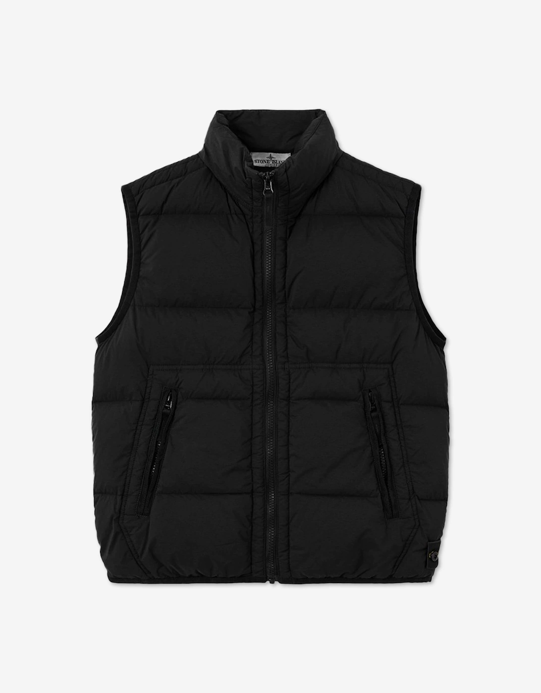 Stone Island Boys Black  Seamless Tunnel Nylon Down Gilet  - Size 8 Years Kids