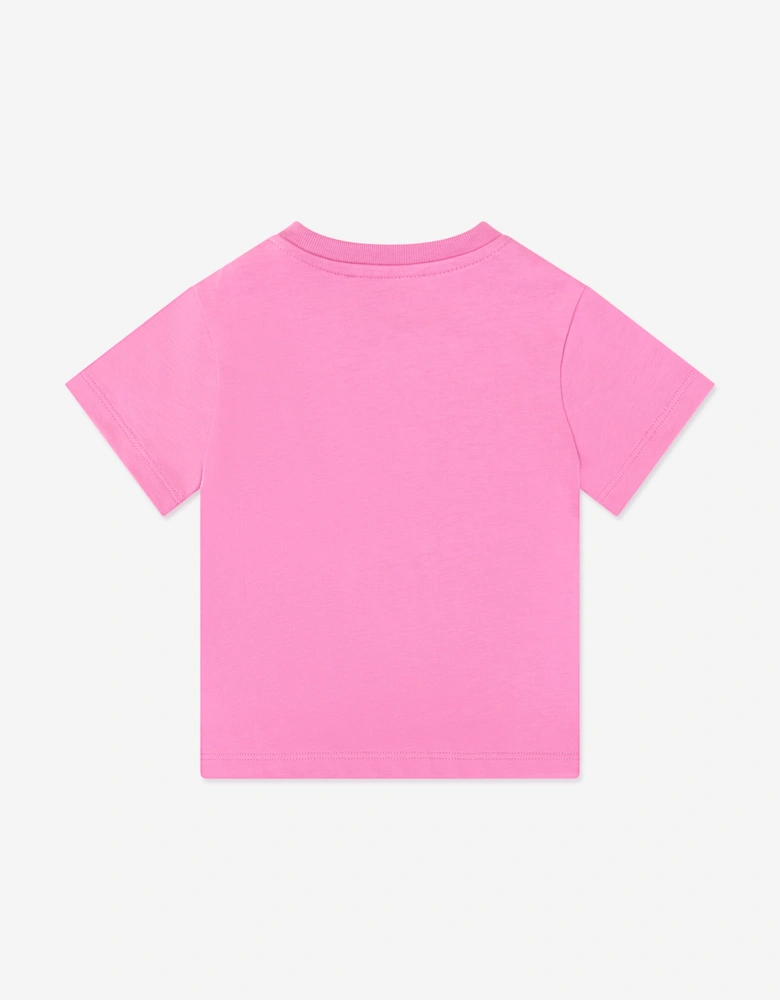 PUCCI Baby Girls Fish Logo T-Shirt in Pink