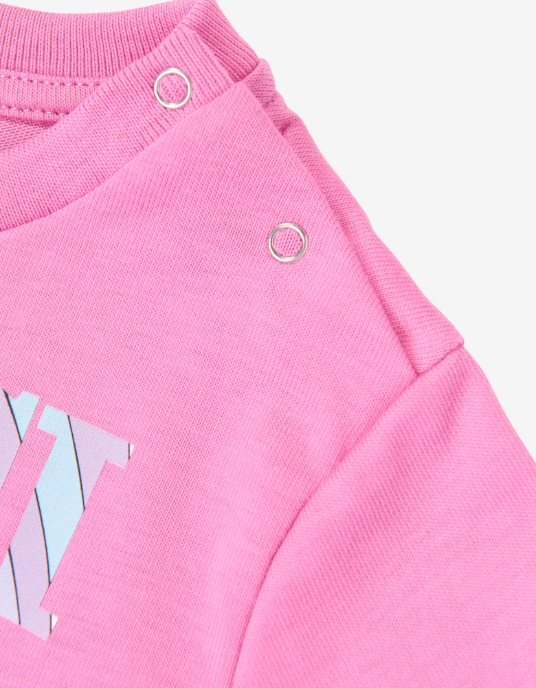 PUCCI Baby Girls Fish Logo T-Shirt in Pink