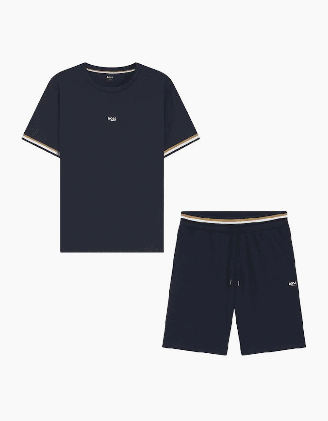 Iconic Stripe Navy Shorts Set