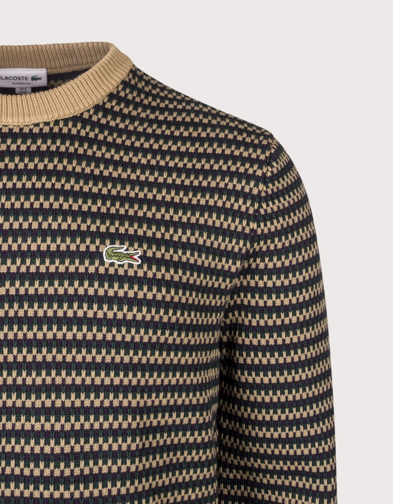 Regular Fit Stripe Knitted Jumper
