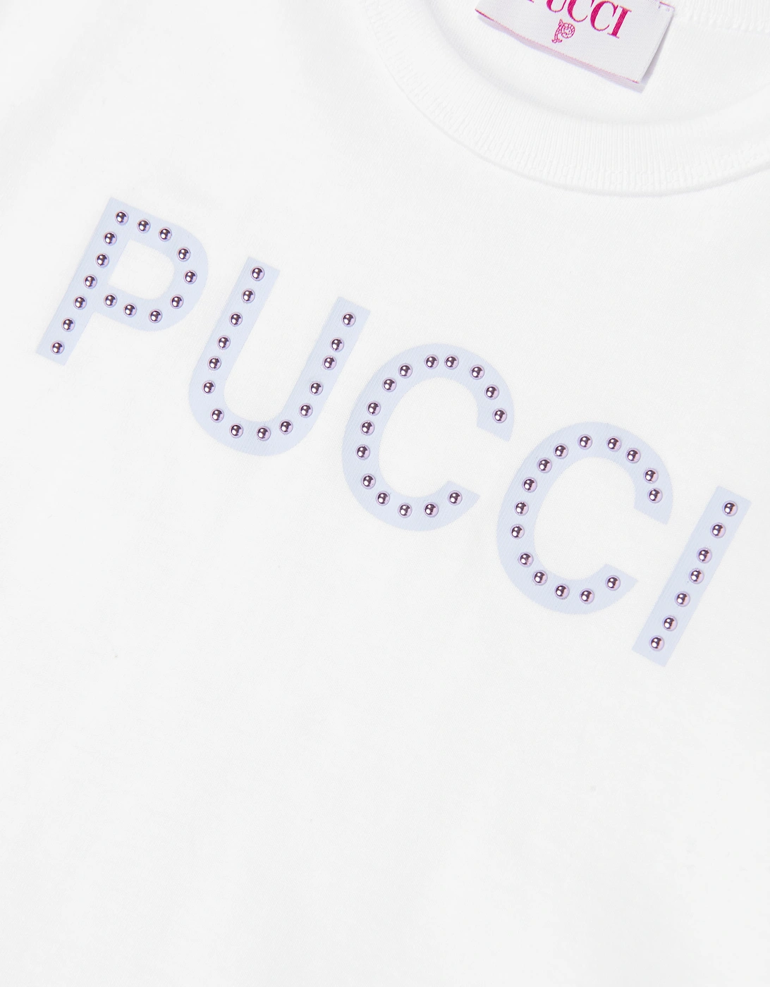 PUCCI Girls Logo T-Shirt in White