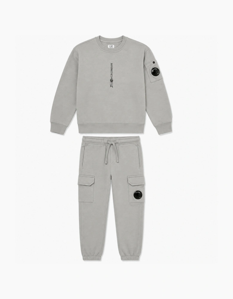 C.P. COMPANY LENS LOGO TRACKSUIT IN FLINT GREY CUK009