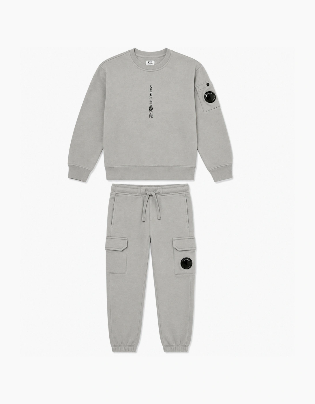 C.P. COMPANY LENS LOGO TRACKSUIT IN FLINT GREY CUK009