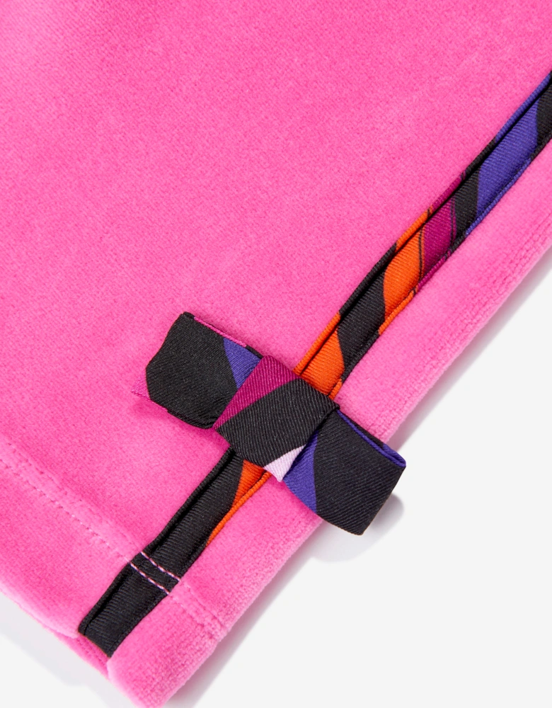PUCCI Baby Girls Velour Joggers in Pink