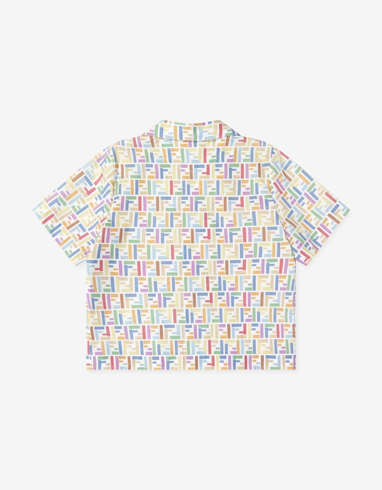 Fendi Boys FF Logo Shirt in Multicolour