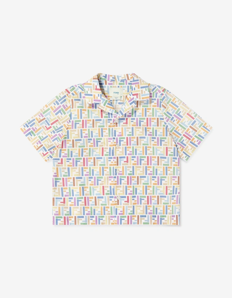 Fendi Boys FF Logo Shirt in Multicolour